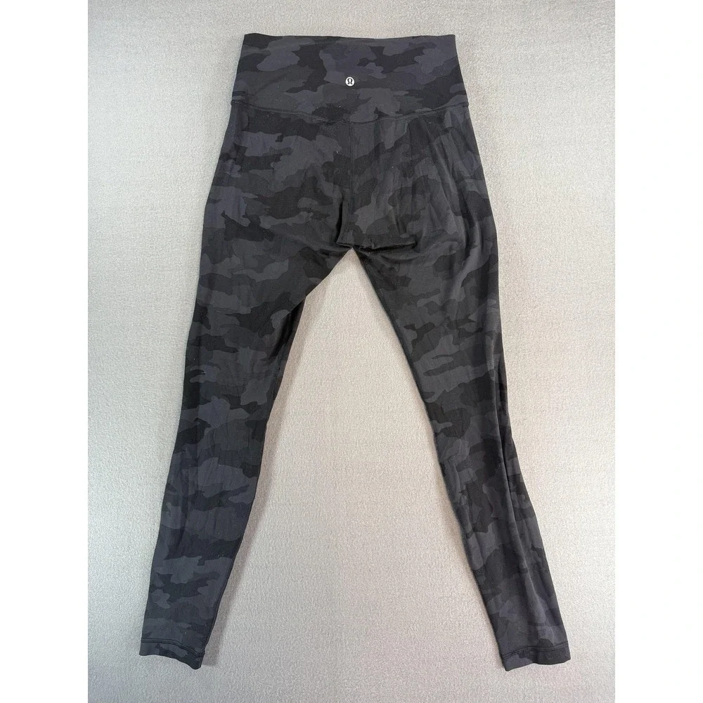 Lululemon Wunder Under High-Rise Leggins 8 Black Camo High‎ Rise Athletic